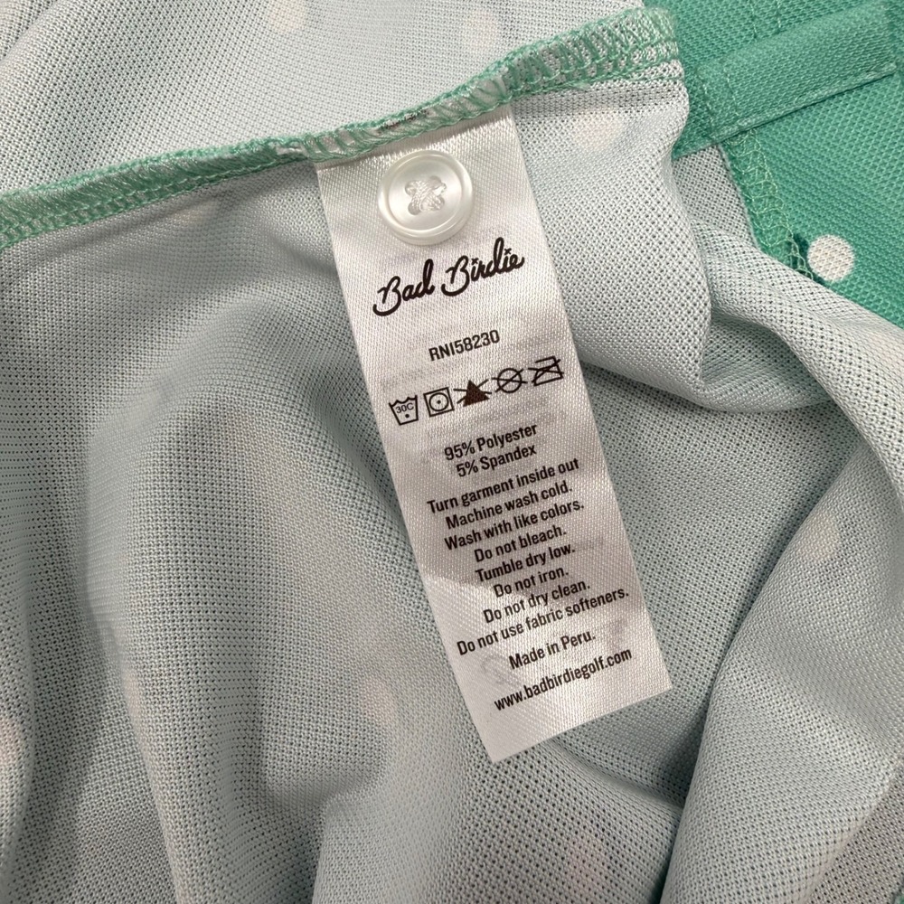 Bad Birdie Men's Aim Point Dusty Jade Pique Polo Golf‎ Shirt Size Large NEW - Picture 3 of 8